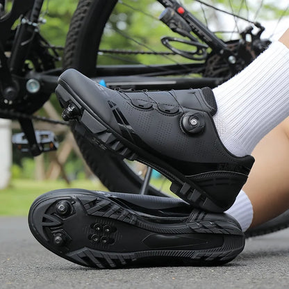 Zapatillas de ciclismo de montaña para hombre MTB, transpirables, antideslizantes, de alta dureza, aptas para carreras en carretera al aire libre y rutas de montaña off-road 37-46