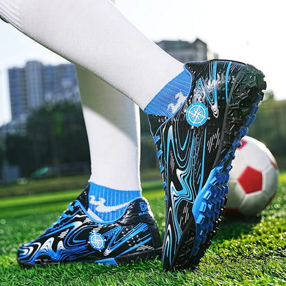 Kids Youth Soccer Cleats Football Shoes Men Non Slip Breathable Lightweight Training Sneakers Boys Children Football Match Boots