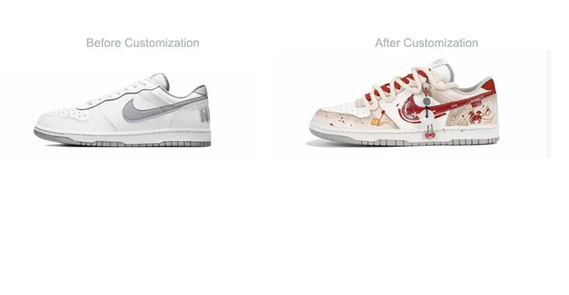 Custom Sneakers Nike Big - Year of the Horse Chinese Style Retro Low-Top Men's Sneakers
