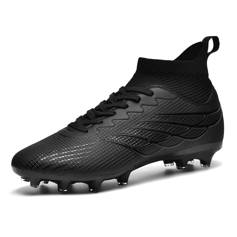 Superfly FG bottes de Football crampons de Football en plein air chaussures noires chaussures de Sport professionnelles souples bottes confortables respirantes grande taille