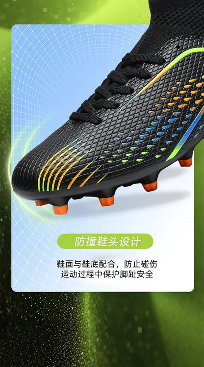 Mens Football Field Boots Ultralight Turf Indoor Society Training Soccer Shoes Cleats for Kids Sneakers TF/FG Football Shoes