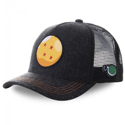 Dragon Ball Z-stilarter Anime Son Goku Bomuld Ny baseballkasket til mænd og kvinder Hip Hop Far Justerbar mesh-kasket Trucker-kasket