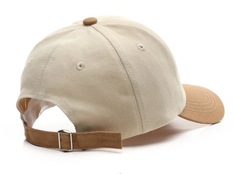 Vintage baseballkasket med broderet C-bogstav | Tofarvet design, justerbar rem, unisex til mænd og kvinder