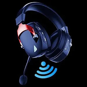 Wireless Gaming Headset with Detachable Noise Cancelling Microphone,2.4G Bluetooth-USB-3.5mm Wired Jack 3 Modes for Multi-device