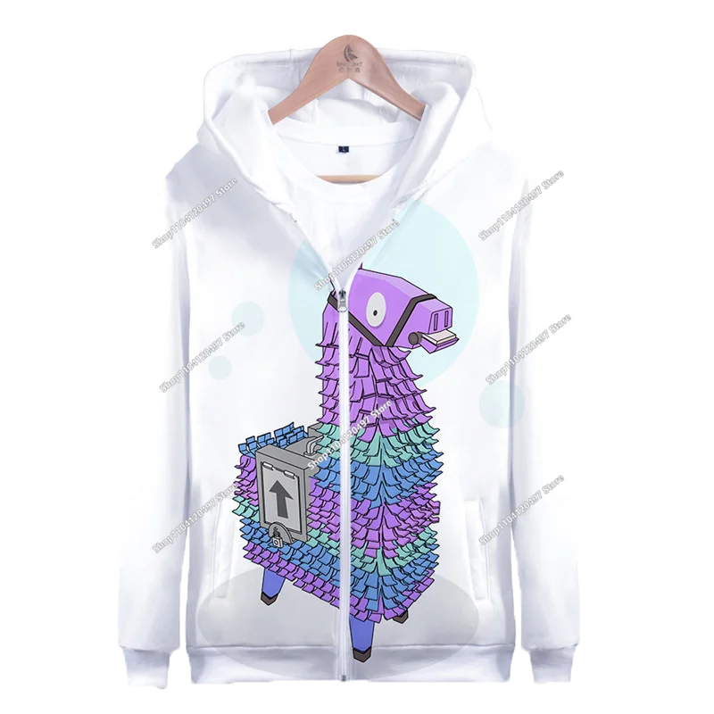 2024 New Game Zipper Hoodie Children's Sweatshirt Fortnite Pullover Sweatshirts Fashion Boys and Girls Clothing