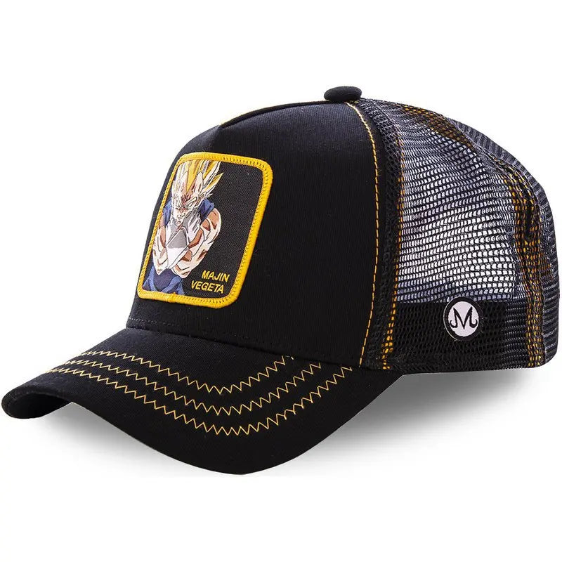 Dragon Ball Z-stilarter Anime Son Goku Bomuld Ny baseballkasket til mænd og kvinder Hip Hop Far Justerbar mesh-kasket Trucker-kasket