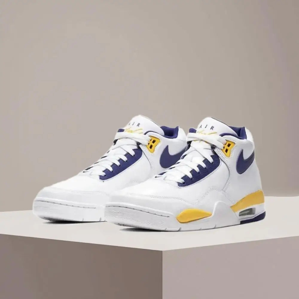 Retro basketbalové boty Nike Flight Legacy Mid-Top s protiskluzovou, odolnou a odpruženou konstrukcí, unisex, BQ4212-102