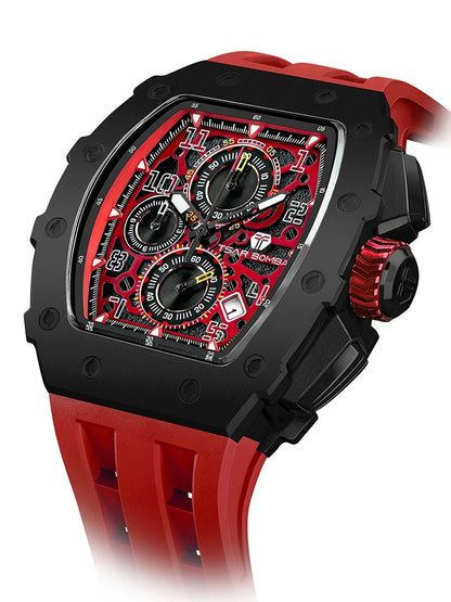 Orologio da uomo TSAR BOMBA New TB8204, cronografo al quarzo giapponese, impermeabile 50M, stile sportivo fashion, orologio da polso di lusso, regalo da uomo