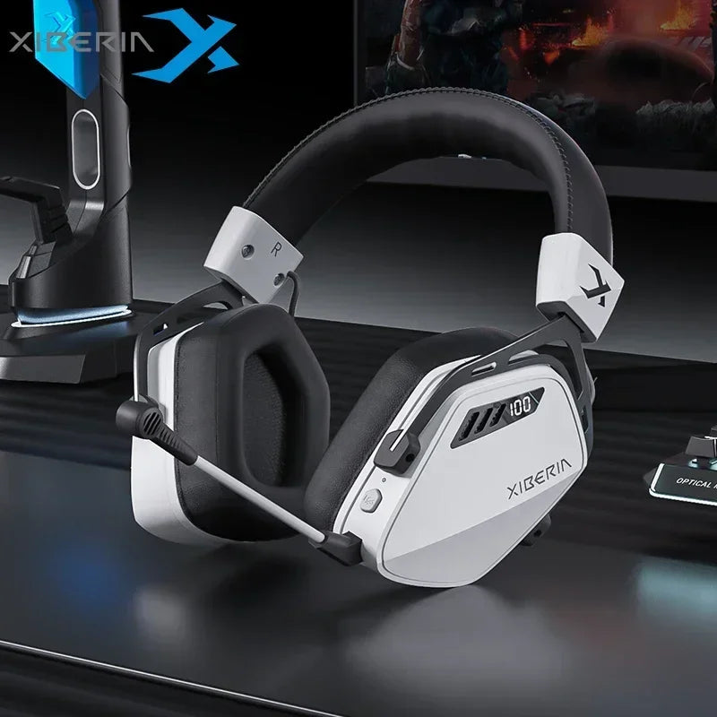 XIBERIA Wireless Gaming Headphones K03S Pro 7.1 Surround Sound 2.4GHz 4 Mode Headsets Gamer 2000mAh Battery Low Latency IEM
