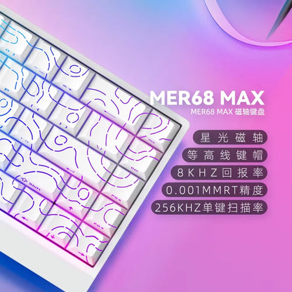 Tastiera meccanica IROK Carotmas Mercury68 con switch magnetici 8K, 68 tasti, RT 0.004mm, bassa latenza, gaming cablata personalizzata per PC, ideale come regalo