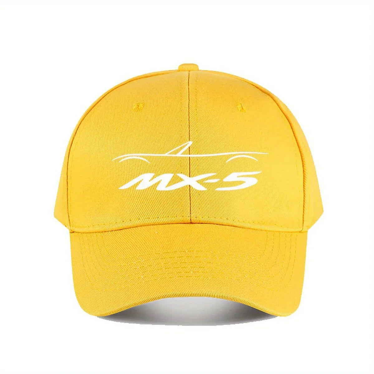 Casquette de baseball MX5 NA pour hommes et femmes - Casquette élégante en polyester noir avec logo blanc, résistante, idéale pour la pêche en plein air et les tenues décontractées