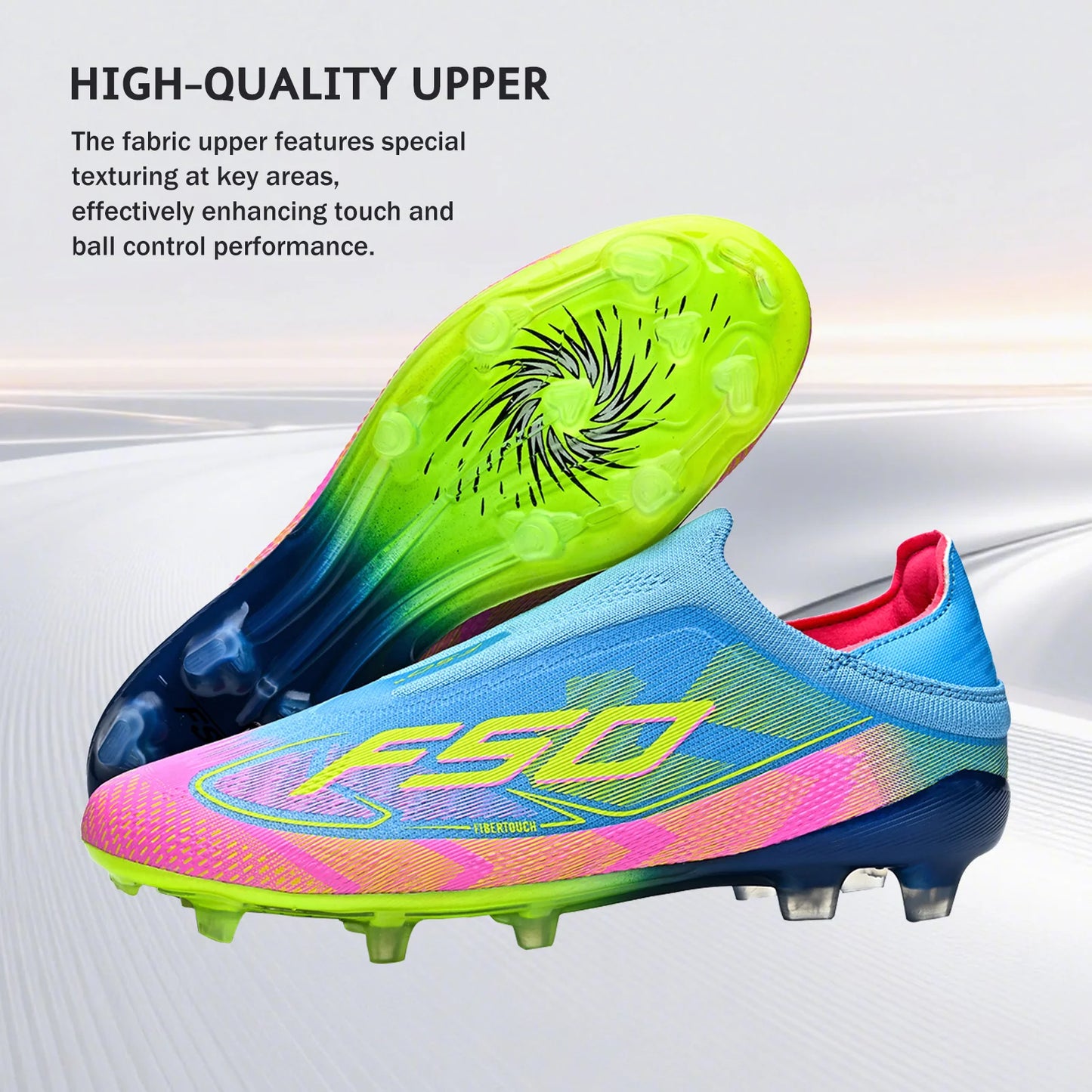 AG/FG Soccer Cleats for Men Women Kids Youth PU Fabric Upper TPU Sole Non-Slip Wear-Resistant for Natural Grass Sports Pitch Tra