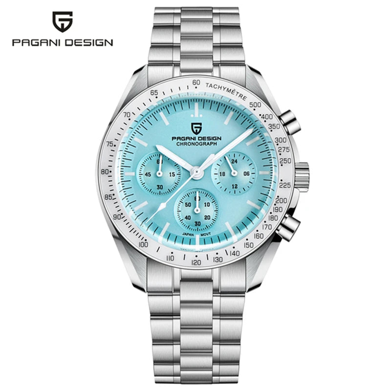 PAGANI DESIGN 2026 New Moon Watch For Men Quartz Multifunction Chronograph Sports Mens Watches Top Brand Luxury Sapphire Mirror