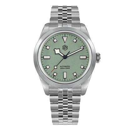 San Martin 38mm Men Sport Watch Fashion Luxury Explore Climbing Automatic Mechanical Sapphire Waterproof 5 Links Bracelet BGW-9