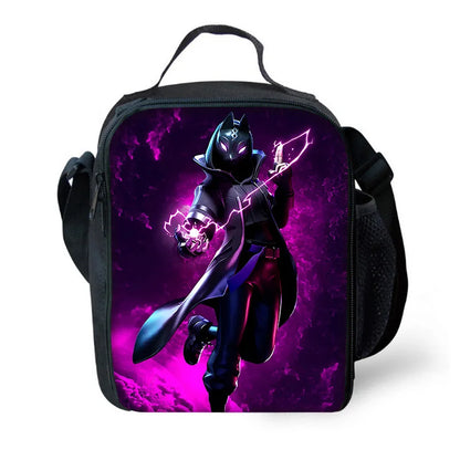 Child Hot Game F-FortniteS Insulated Large Capacity Bag for Boy Girl Student Outdoor Picnic Resuable Thermal Cooler Lunch Box