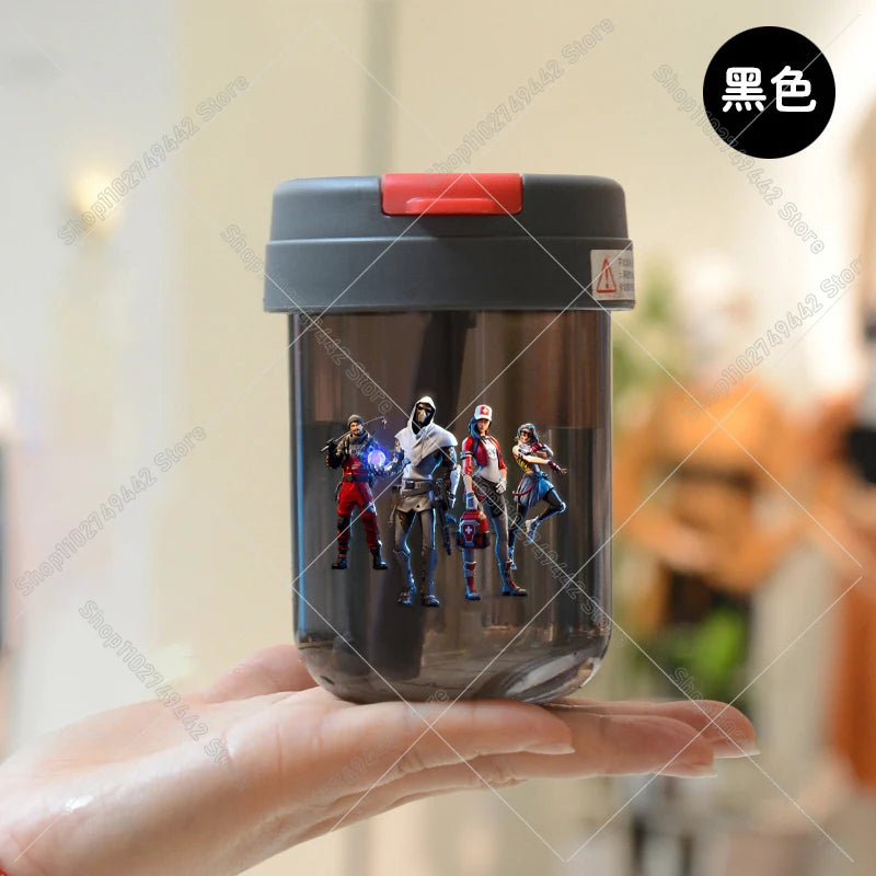 Game Fortnites Mini Straw Cups School Student Plastic Water Bottle Children Leak-proof Coffee Milk Cups Travel Outdoor Office