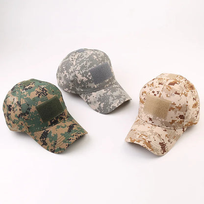 1 pz. Cappellini da baseball mimetici tattici da outdoor per soldati, da combattimento e paintball, cappellino regolabile, cappellini estivi con chiusura a scatto per uomo e donna