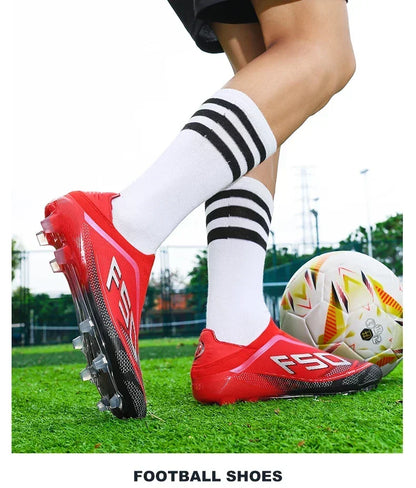 New Men Soccer Shoes Hot-selling Grass Cleats High-quality Match Outdoor Football Boots Non-Slip Boys Sneakers High-top Light