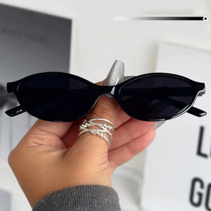 1/4pcs New Casual Elliptical Sunglasses Female Multi Color Frame Glasses Fashion Small Frame Design UV400 Sun Glasses Unisex