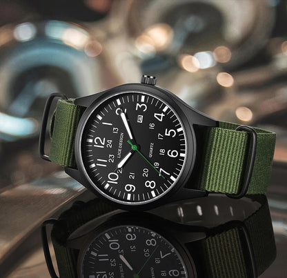 LIGE Top Brand Luxury Men Quartz Watch Date Nylon Leather Waterproof Luminous Military Sports Watches For Men relogios masculino