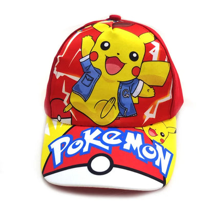 Kreslená baseballová čepice s motivem Pokémona Pikachu, nastavitelná, Pokemon Cosplay, Hip Hop, pro děti, dívky i chlapce, anime postavičky, hračky, dárky pro děti