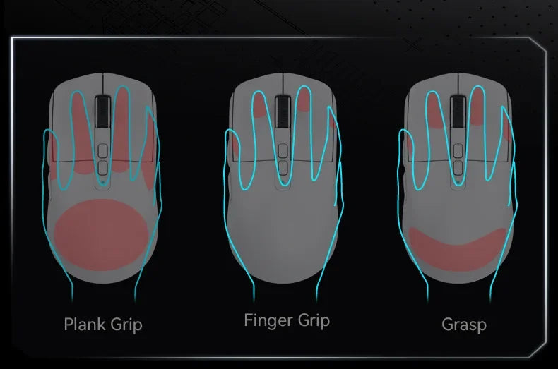 Attack Shark X6 Wireless Ergonomic Gaming Mouse Adjustable DPI Wired 2.4G/Bluetooth High Precision Rechargeable Mice