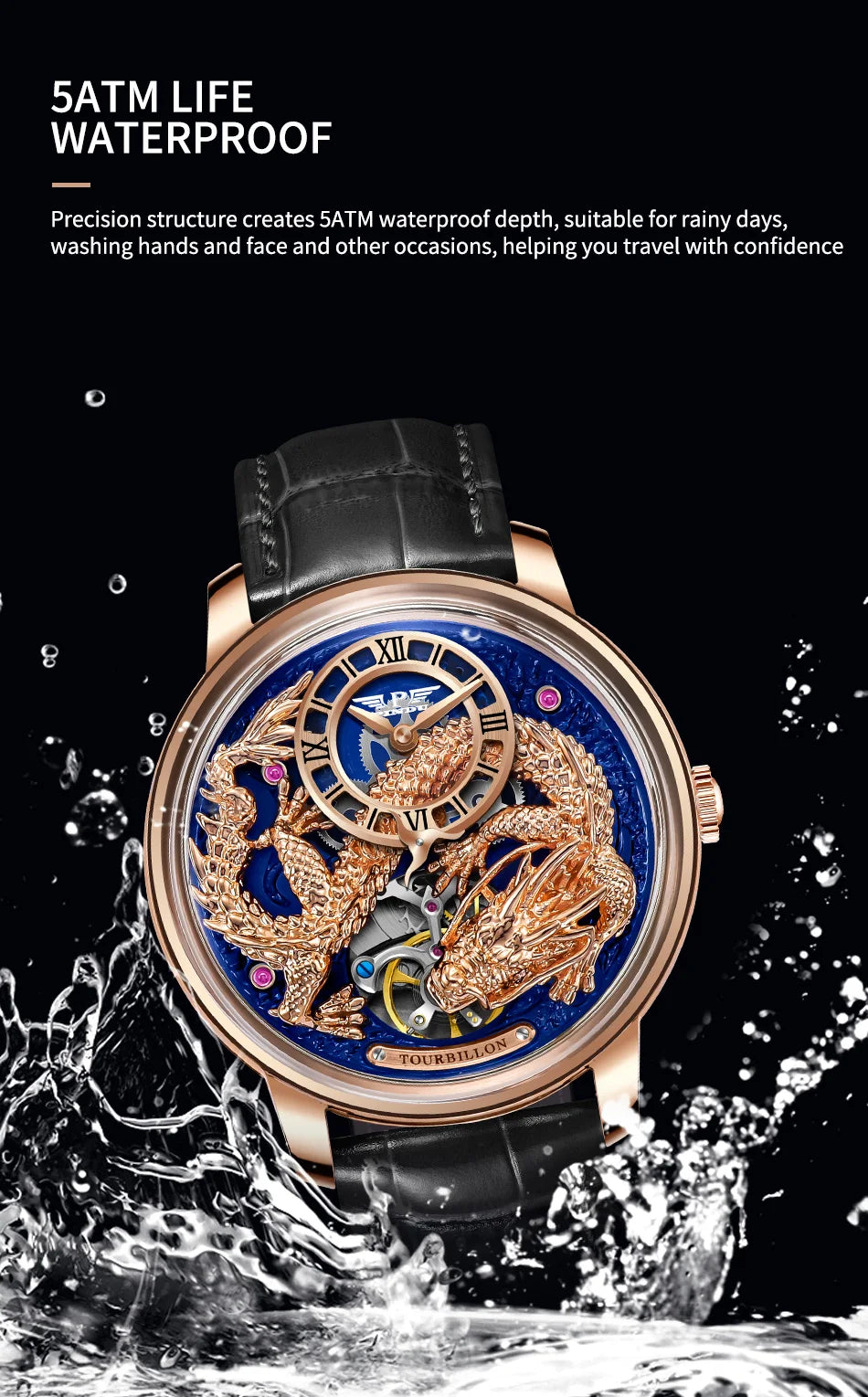 PINDU Develops And Designs New M2797B Automatic Mechanical Watch Men Watches 45.5MM Luxury High-end Quality Wristwatch Men Gift
