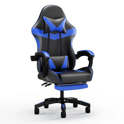 Ergonomiczny fotel gamingowy do biurka komputerowego, odchylany fotel gamingowy do domowego biura z podparciem pleców na długie sesje gry