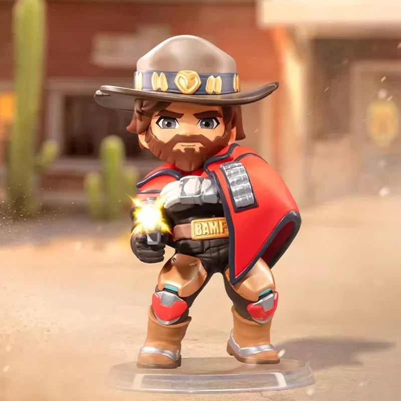 POP MART Overwatch Play of the Game Series Original-Blind-Box Überraschungs-Mystery-Box Niedliche Anime-Actionfiguren Ornamente Figuren