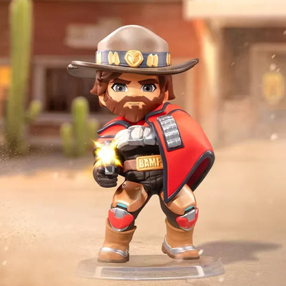 POP MART Overwatch Play of the Game Series Original-Blind-Box Überraschungs-Mystery-Box Niedliche Anime-Actionfiguren Ornamente Figuren