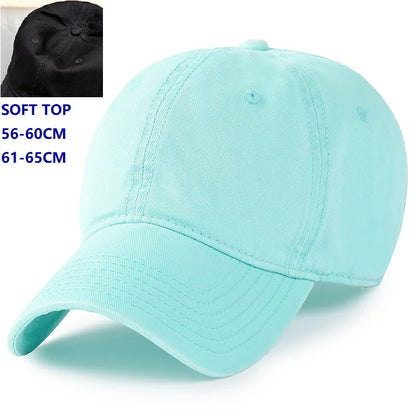 Cappellino da baseball da uomo e da donna oversize XXL, 100% cotone, cappellino da baseball grande per teste grandi 56-63 cm (23,5"-25,5"), cappellino "dad cap" semplice e regolabile