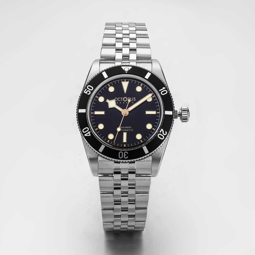 Octopus Kraken 37mm Dive Watch Men BB54 PT5000 Automatic Mechanical Movement Sapphire Crystal Aluminum Bezel STL Bracelet 20Bar