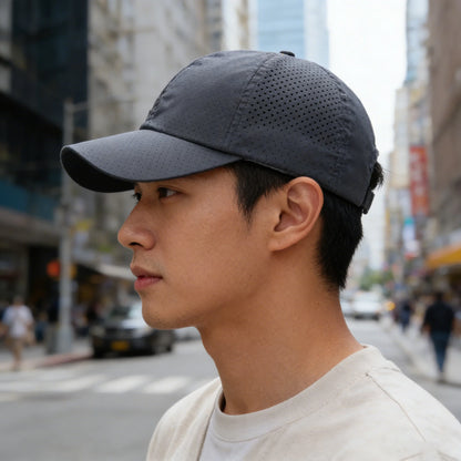 Cappellino da uomo primavera-estate in rete a tinta unita, cappellino da baseball da donna autunnale, edizione coreana, cappellino parasole in rete traspirante con visiera