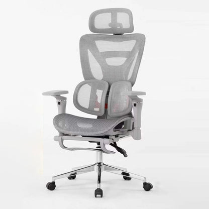 Chaise de bureau ergonomique pour ordinateur, base en alliage d'aluminium robuste, pour poste de travail à domicile, chaise de jeu pour ordinateur