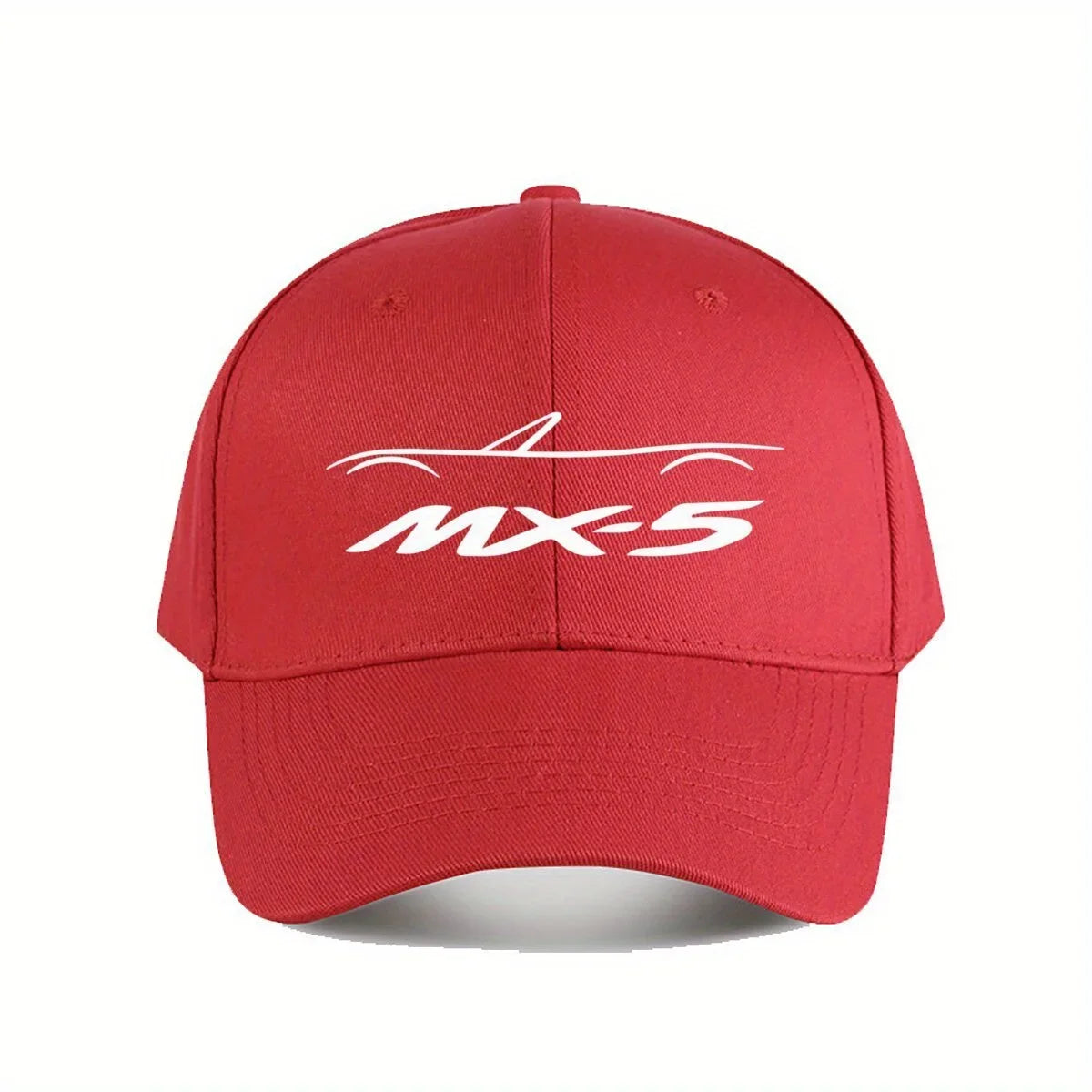 Casquette de baseball MX5 NA pour hommes et femmes - Casquette élégante en polyester noir avec logo blanc, résistante, idéale pour la pêche en plein air et les tenues décontractées