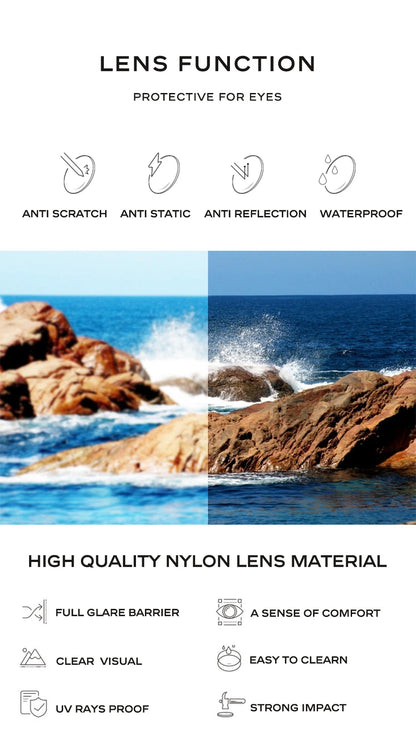 CAPONI najlonska sončna očala za moške, super elastična, iz bio-jekla, polarizirana sončna očala za vožnjo, UV400 zaščita, očala z dizajnom blagovne znamke CP23017
