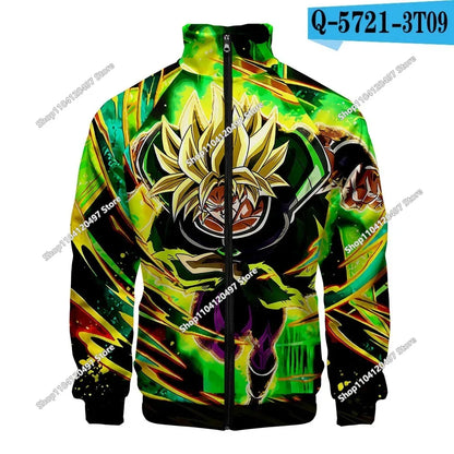 Anime Goku Dragon Ball Jacket Men Women Harajuku Hip Hop Japanese Zip Up Hoodies Goku Clothes Stand Collar Sweatshirt