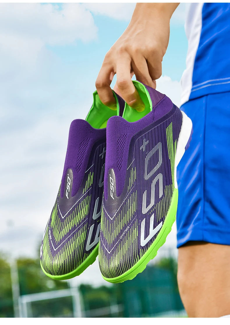 Neue Herren-Fußballschuhe für Kunstrasen, ultraleichte und bequeme Sportschuhe mit Stollen, Futsal, rutschfest, FG-Rasen, Indoor, Erwachsene