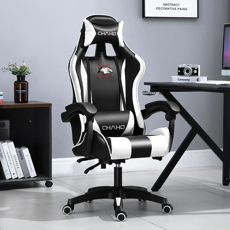 2025 New computer chair Green gaming chair PU leather office swivel chair lift bedroom furniture fashion sillas gamer chair