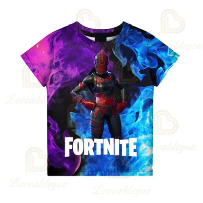 T-shirt 3D Fortnite Victory Game per bambini e neonati, stile Harajuku, top Battle Royale Hero carino per bambini, maschi e femmine