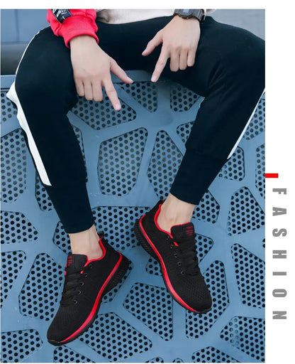 Gebreide hardloop- en wandelschoenen voor heren en dames, casual sneakers, ademende sportschoenen voor hardlopen, fitness en outdoor, lichtgewicht, maat 38-47