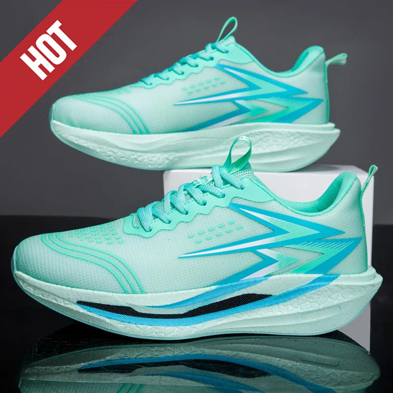NEW Running Shoes Carbon Board Marathon Men Sports Breathable Lightweight Women's Comfortable Athletic Nonskid Sneakers Casual