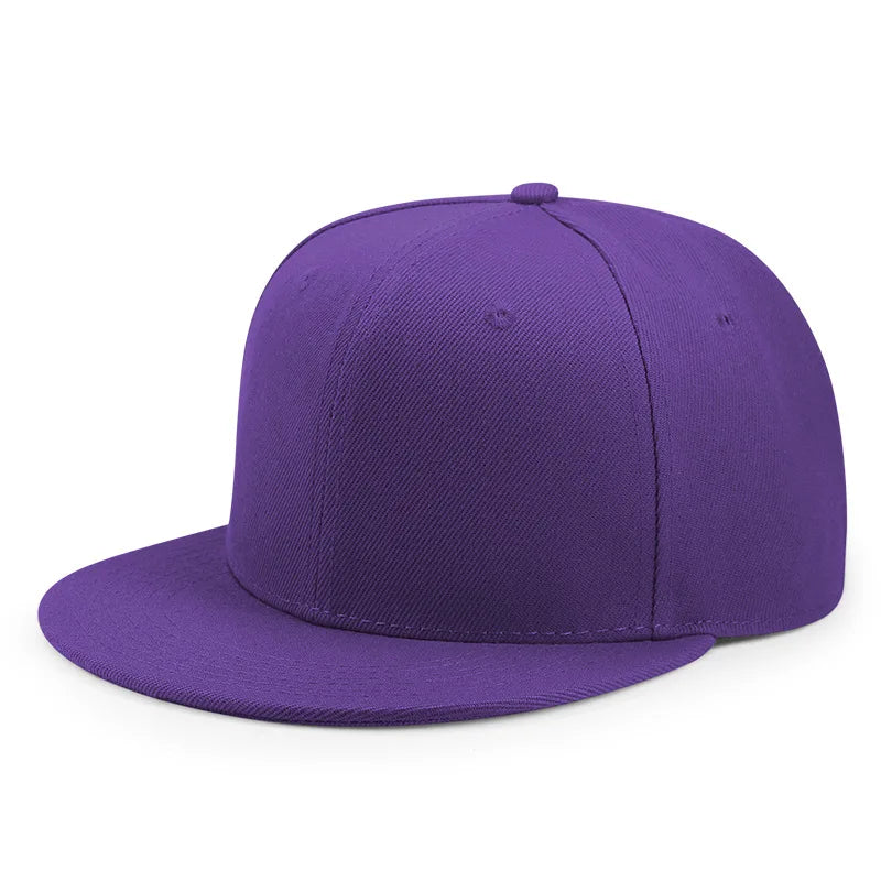 Engros 40 farver Justerbare flade snapback-kasketter med skygge Dame Mode Polyester Enfarvet baseballkasket Herre Hiphop Blank Sportskasket