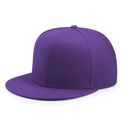 Engros 40 farver Justerbare flade snapback-kasketter med skygge Dame Mode Polyester Enfarvet baseballkasket Herre Hiphop Blank Sportskasket