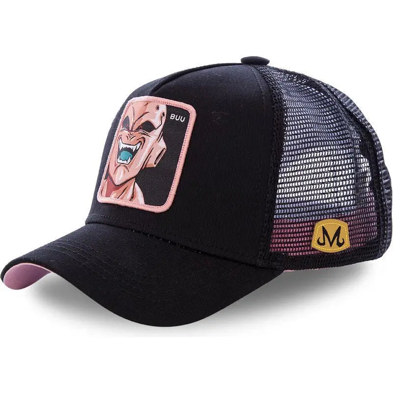 Dragon Ball Z-stilarter Anime Son Goku Bomuld Ny baseballkasket til mænd og kvinder Hip Hop Far Justerbar mesh-kasket Trucker-kasket