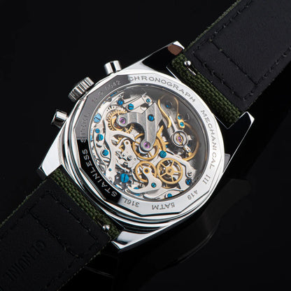 Sugess S419 Series 37mm Original Swanneck Movement Chronograph Master Mens Watch Mechanical Wristwatch Dome Sapphire Crystal New