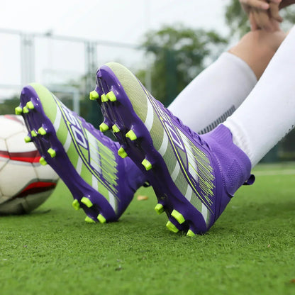 Nouvelles chaussures de football pour hommes, antidérapantes TF/FG, chaussures de sport confortables pour garçons et femmes, chaussures de sport à la cheville, chaussures de football professionnelles, baskets
