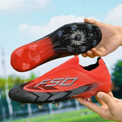 Nouvelles chaussures de football pour hommes, chaussures de sport à cheville haute, respirantes, pour futsal, antidérapantes, ultra-légères, chaussures de football de haute qualité pour matchs en extérieur.