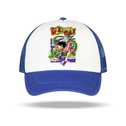 Cappellino con visiera Dragon Ball per ragazzo con stampa anime di Goku - Cappellini per bambini e adulti - Cappellini estivi traspiranti - Cappellini alla moda in stile cartone animato - Abbinabili ai costumi - Di tendenza