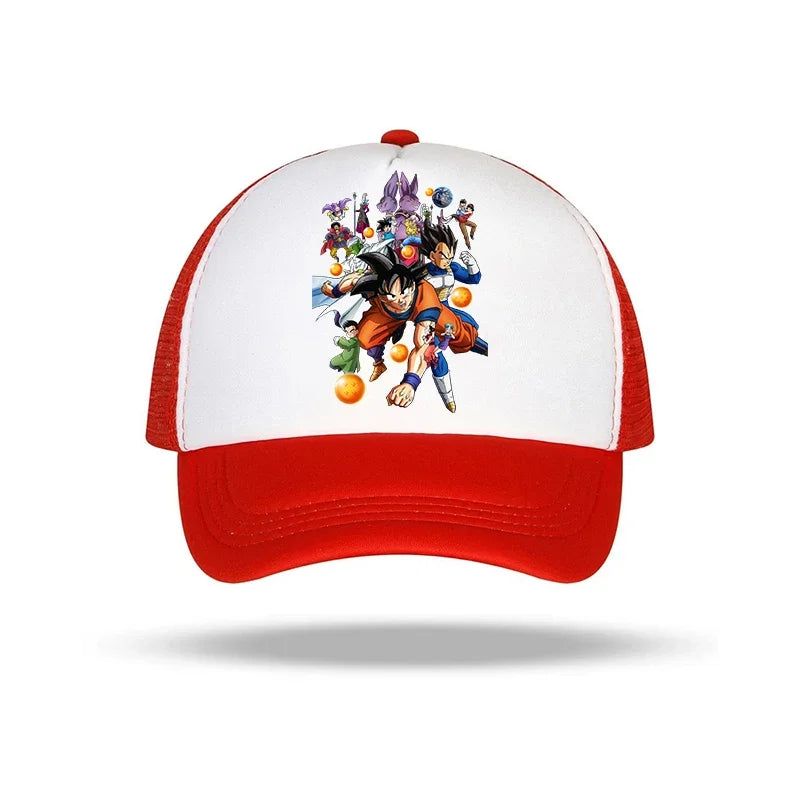 Cappellino con visiera Dragon Ball per ragazzo con stampa anime di Goku - Cappellini per bambini e adulti - Cappellini estivi traspiranti - Cappellini alla moda in stile cartone animato - Abbinabili ai costumi - Di tendenza